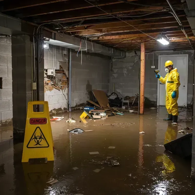 Flooded Basement Electrical Hazard in Brandon, FL Property